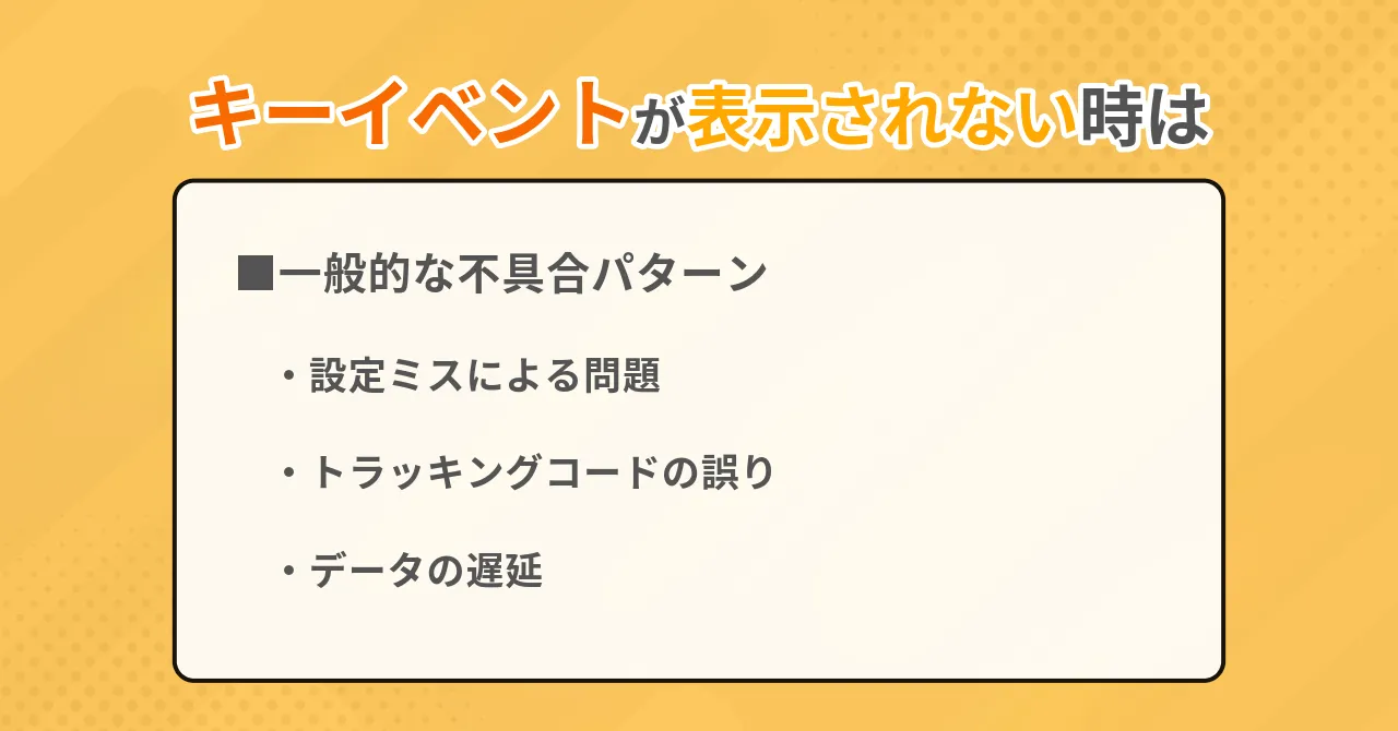 ga4 キーイベント 反映されない 表示されない