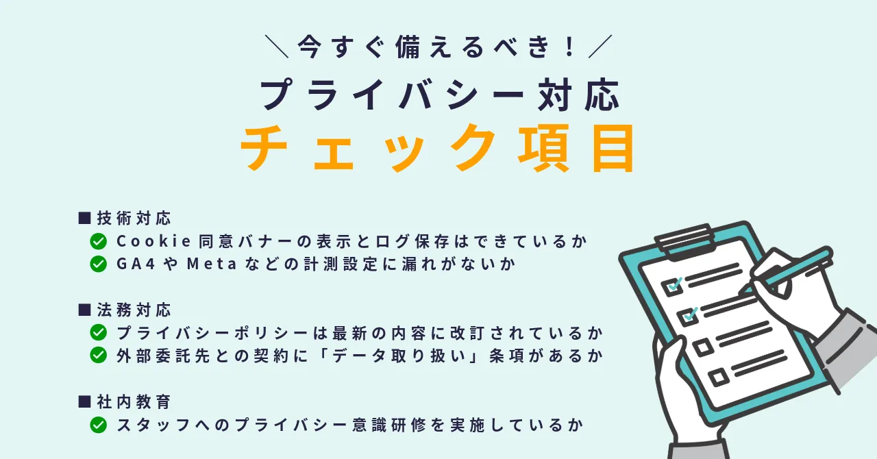 Google プライバシーポリシー 広告 Meta 個人情報 改正 対応方法 データ規制