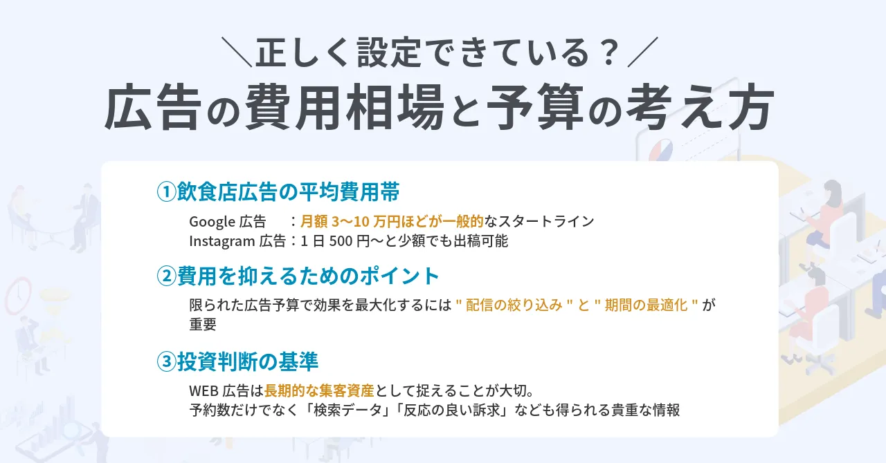 飲食店 広告 集客 Google広告 SNS広告