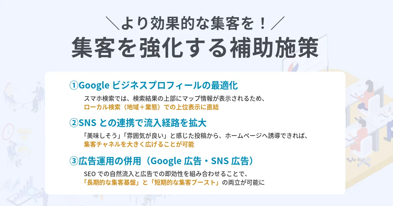 飲食店 ホームページ 集客 SEO 対策