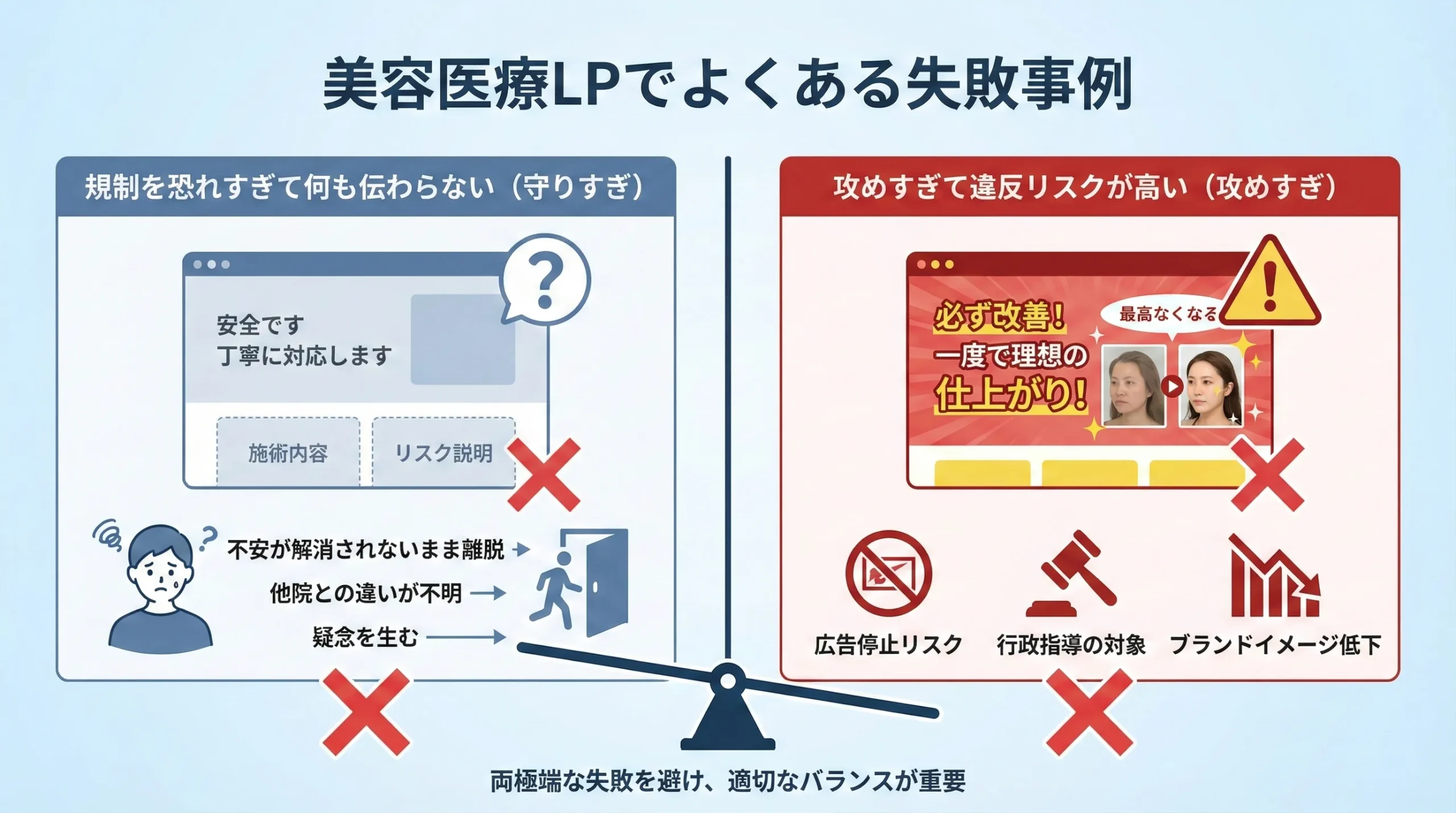 美容医療 LP 改善 薬機法 CVR